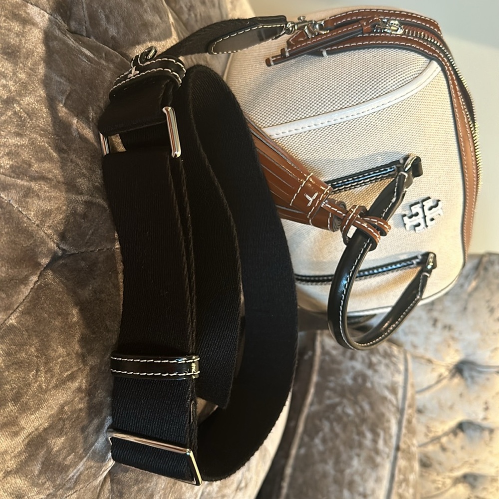 Tory Burch canvas mini satchel NWT- gorgeous! - Picture 9 of 9